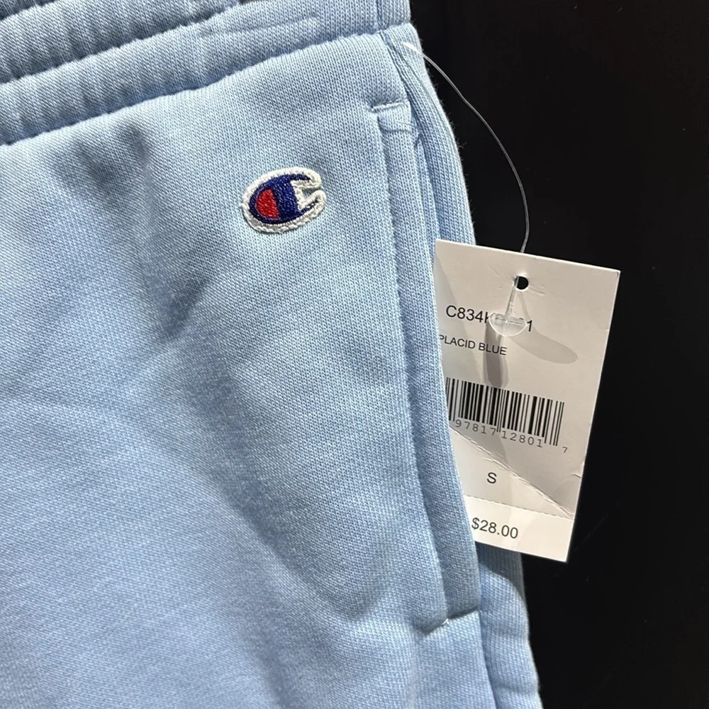 Champion Joggers,elastic waist,hip pockets,rib knit cuff, fleece lined,logo